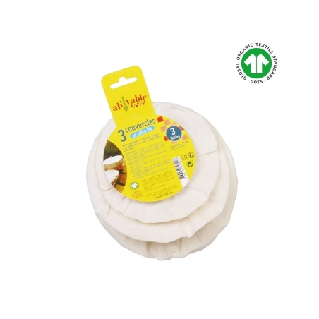 Couvre-plats en coton bio – Lot de 3 tailles  - Ah Table! Ecodis