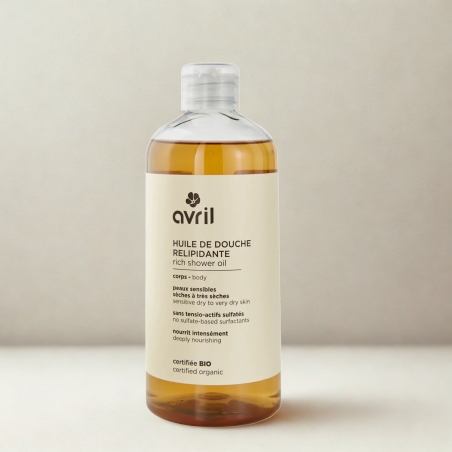 Huile de douche relipidante BIO  | Peaux sèches & sensibles - Avril
