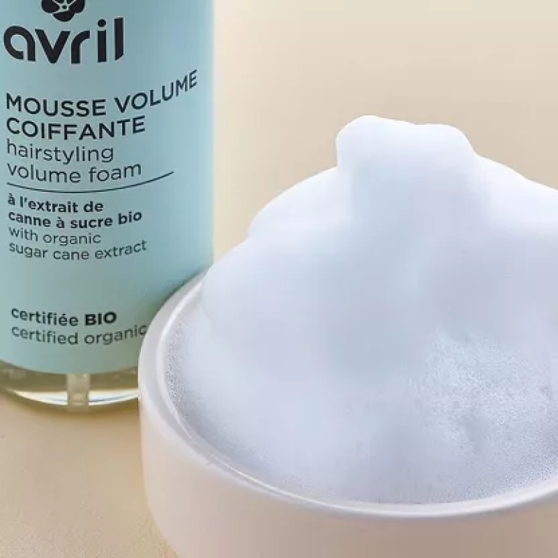 Mousse volume coiffante BIO- Volume & brillance - Avril | EticStories