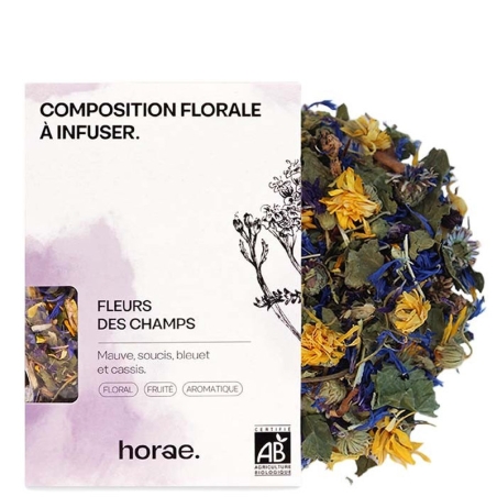 Composition florale à infuser 40 gr - Fleurs des Champs Bio vrac - Horae