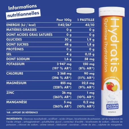 Pastilles hydratantes - saveurs au choix - Hydratis