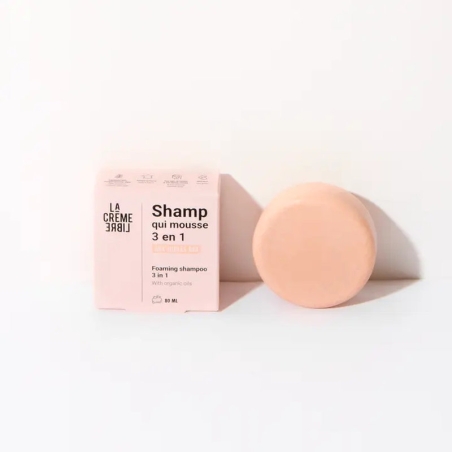 Shampoing solide aux huiles BIO 3 en 1 - La Crème Libre