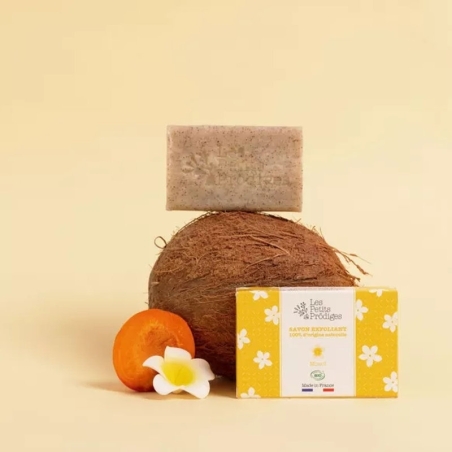 Exfoliant solide Corps BIO - Monoï & Noyaux d’Abricot - Les Petits Prödiges