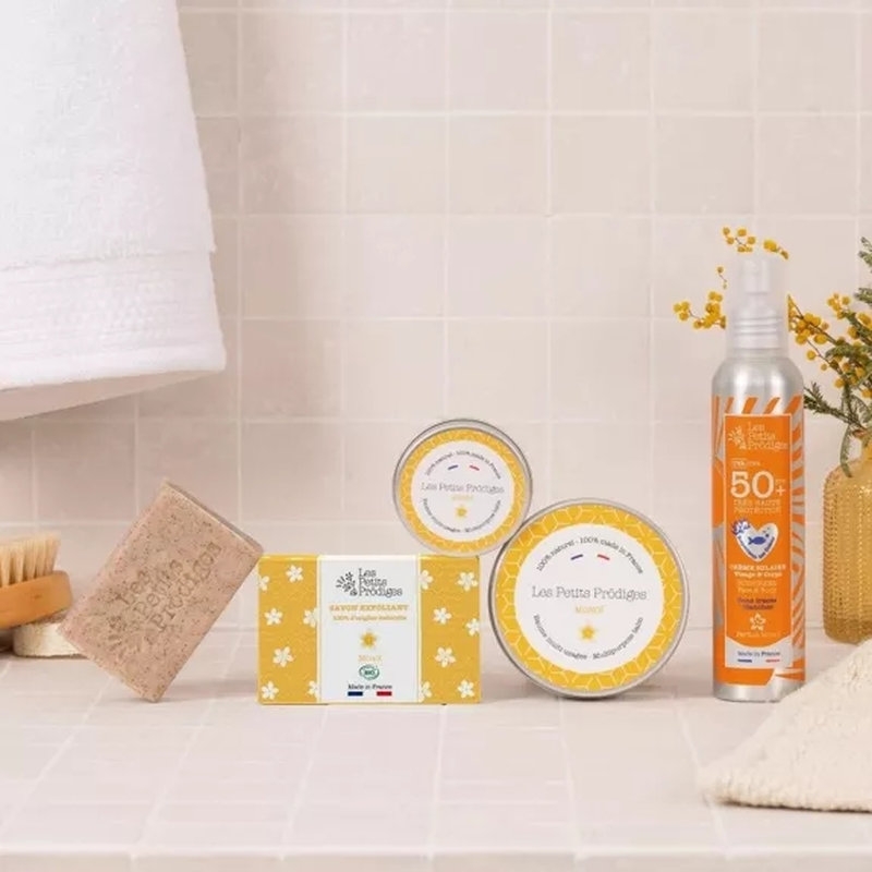 Exfoliant solide Corps BIO - Monoï & Noyaux d’Abricot - Les Petits Prödiges