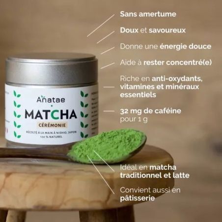 Thé Matcha Cérémonie 30g – Qualité Premium Japon - Anatae | EticStories