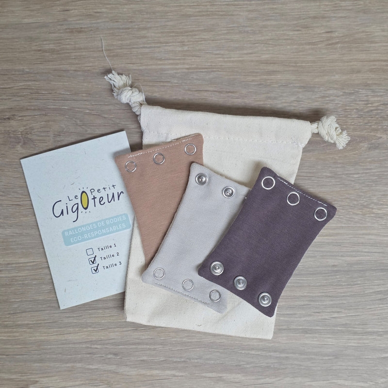 Rallonges de body bébé, lot 3 – Le Petit Gigoteur
