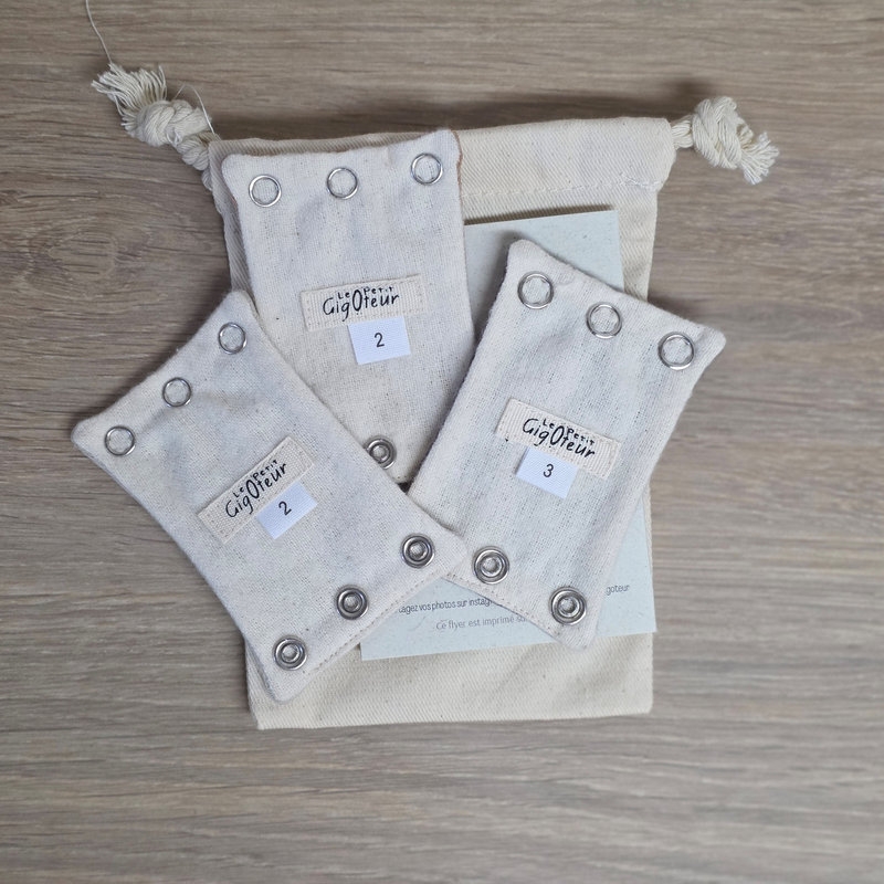Rallonges de body bébé, lot 3 – Le Petit Gigoteur