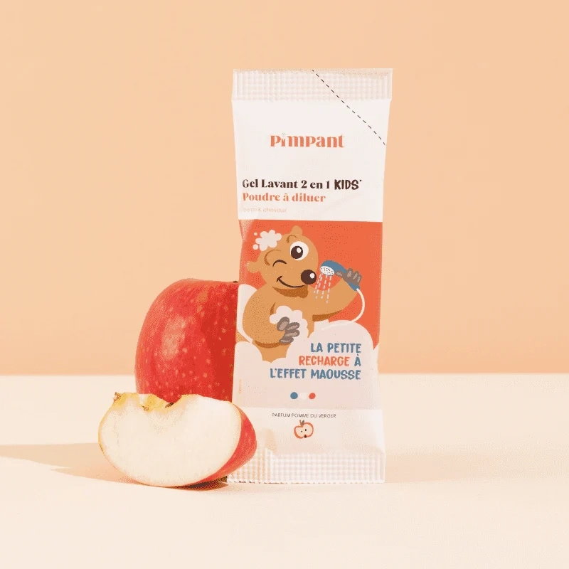 Gel Lavant Kids 2-en-1 Pomme du Verger - RECHARGE Poudre à diluer - Pimpant