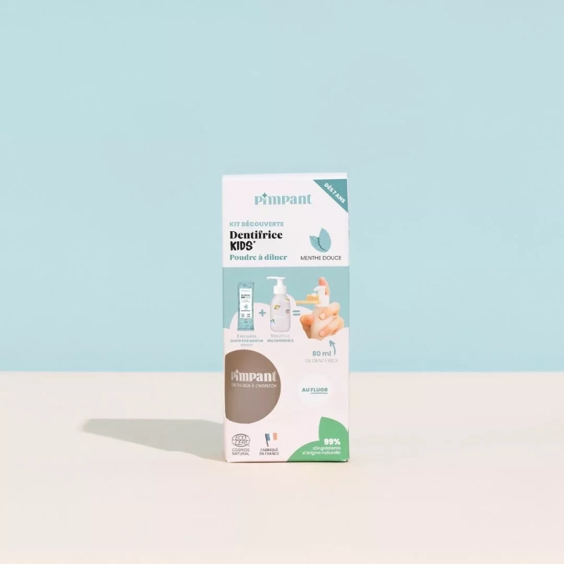Kit découverte Dentifrice Kids Menthe Douce (+ 7 ans) - Pimpant