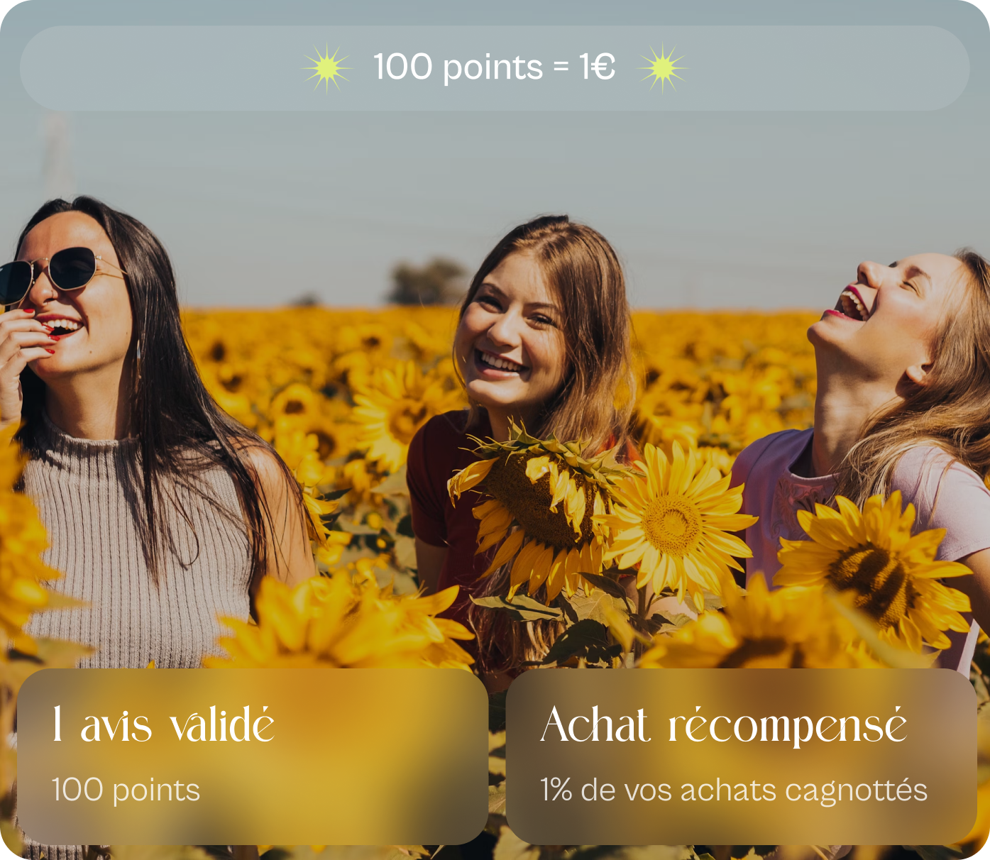 Personnes souriantes dans un champ de tournesols